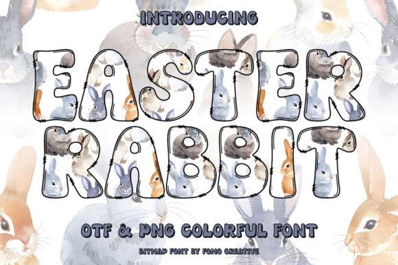 Easter Rabbit: A Color Font for Joyful Design Projects