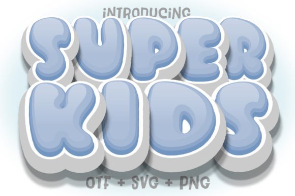 Super Kids Blue: A Playful Typeface for Whimsical Projects